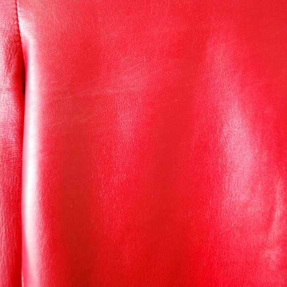Juicy-Red Danier Leather Pants - Picture 3 of 6